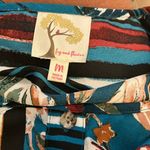 NWOT Fig & Flower floral tunic button front 1 Blue Size M Photo 4