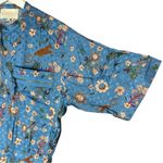 Carolina K Pant Floral Jacquard Jumpsuit Pantsuit Medium Blue Photo 4