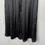Magaschoni M Womens Black Pleated Boho Maxi Skirt Drawstring Stretch Waist XS Photo 4