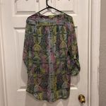 Wrangler Rock 47 Shirt Womens XXL Snake Print Green Purple Button Roll Tab Bling Photo 5