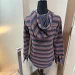 Burton ‎ Women's Colorful Stripe Serape Popover Sweatshirt Hoodie Half Button XS Photo 5