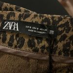 ZARA  animal print ruched corduroy mini skirt small Photo 9