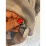 Aerie  grey plaid ruffled button down size xs Photo 4