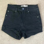 Garage  Super soft high rise black jean shorts in size 0 Photo 0