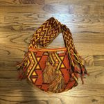 Cordobags Orange‎ Yellow Hippie Crossbody Bucket Bag Tote Purse Fringe Boho Orange Photo 4