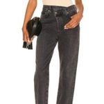 AGOLDE Criss Cross Straight Jeans in Shambles Black Wash Raw Hem Women’s Size 24 Photo 6