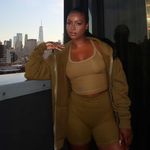 Set Active  x Justine Skye Oversized Full Zip Hoodie Sweatshirt Green Size M‎ Photo 7