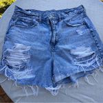 American Eagle  Outfitters Women's Distressed Blue Denim Shorts Size 12 Photo 0