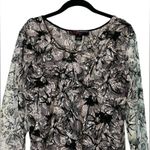 Peck & Peck Vintage 2000s Mesh Floral Lace Top Boho Y2K Fairy WhimsiGoth Size Large Photo 4