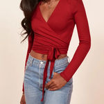 Reformation Petalo Wrap Top Photo 0