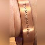 COPPER "The moment is now” HEALING MAGNETIC THERAPY BANGLE /CUFF Gold Photo 4