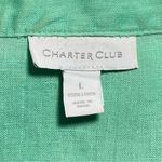 Charter Club Womens Linen Beaded Tunic Top Size L Beach Resort Loose Travel Photo 8