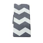 Doll Birdies Handmade Passport/Travel Wallet in Gray and White Chevron Photo 2