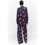 ZARA  High Neck Satin Effect Printed Blouse Photo 10