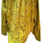 Sag Harbor Lime Green with Black Embroidered Floral Print Fax Suede Shacket 16W Photo 3