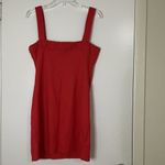 WAYF NEW!  red sweetheart sleeveless linen blend mini dress size medium Photo 5