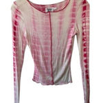 Princess Polly  Pink & White Tie-Dye Long Sleeve Shirt US 2 Photo 0