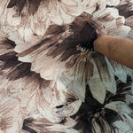 ASTR | Large | Blush + Black Floral Print Bell Sleeve Lace Trim Mini Shift Dress Photo 7