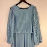 Sears Lace Dress 18 Union Made USA ILGWU Modest Cottagecore Prairie Vintage Blue Photo 1