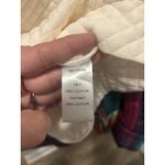 Fate Cream Quilted Crew Neck Sweatshirt Size Medium Preppy Floral Woven Sleeves Photo 2