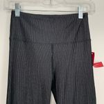 Carbon38 Black Striped Metallic Flared Shimmer Pants Size Medium New Photo 3
