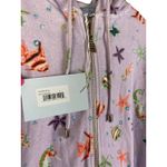 Hill House The Allie Zip Up Sea Creatures Terry Cloth Hoodie Size Small Purple Photo 3