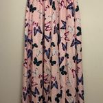 SheIn Womens Maxi Skirt Pink With Butterfly Print S Small Satin Butterflies 24” 26” 28 Photo 0