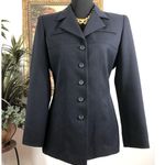 Rachel Z Women Suit Jacket Size 6 Blue 5 Buttons Fitted Whimsigoth Preppy Fairy Photo 1