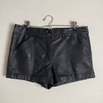 French Connection Albany Faux Leather Shorts Black Size US 6 90s BIKER GOTH Photo 1