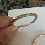 Fossil  Gold Stone Jewel Hoop Earrings Photo 2