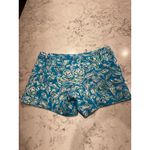 Lilly Pulitzer Women's Size 4 Turquoise Tiger Print Cotton Blend Shorts Photo 7