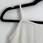 Aerie NWT  Sz XS Beachy Tiered Maxi Dress Tan Ivory Coastal Boho Vacation Lace Photo 8