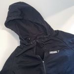 Gym Shark Sweater Jacket Womens Black Hoodie Full Zip Front Athletic Activewear Photo 5