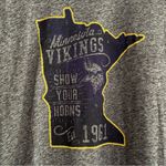 Majestic Minnesota Vikings “Show Your Horns” raglan sleeve ringer tee size large Photo 2