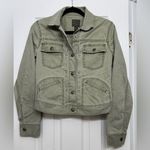 Lucky Brand  Denim Utility Jacket Boho Military Army Green Bohemian 100% cotton Photo 0