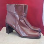 Enzo Angiolini  Brown Ankle Boots High Heel Chunky Heel - Size 7 M Photo 0