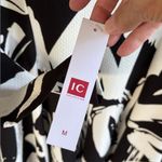 NWT IC by Connie K Black White Abstract High Low Hem Tunic Dress / Top Medium Photo 7