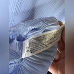 ZARA  Elegant Blue and Black Grecian Crinkle Flowing Pleated Midi Dress Photo 8