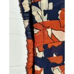 Banana Republic  Floral Short Sleeve Top Red Casual V-neck Size S Photo 9