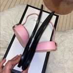 Gucci  Pink and Black Women's Sandals Silver GG Photo 4