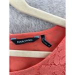 Marciano  Women's Blouse Cropped Lace Floral Overlay Coral Size Medium Photo 9