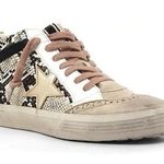 Shu Shop Women's 7 Sneaker Paulina In Natural Snake Print Distressed Suede Upper Photo 0
