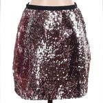 Topshop  Women’s Dazzling Sequin Embellished Mini Skirt Light Pink Size 4 Small S Photo 3