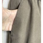 Chico's  Womens 2 US Large Brown Cuffed Pants Pull On Elastic Waist Pockets Preppy Photo 2