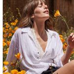 Free People  lace halter bralette white size XS Photo 4