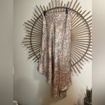 Petal and Pup  Women’s Asymmetrical Satin Cheetah Print Midi Skirt Glam Flowy Photo 6