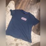 Superdry  logo tee blue fuzzy tee L blue nwot women’s casual streetwear spring Photo 5