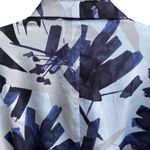 Nic+Zoe Inky Flowers Satin Crepe Single-Button Long Jacket, Adjustable Waist Photo 9