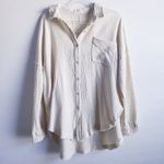 Pink Lily  Let Me Adore You Button Down Front Gauze Long Sleeve Blouse Photo 1