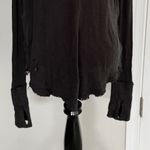 Free People Ribbed Distressed Long Sleeve Shirt size small Photo 2